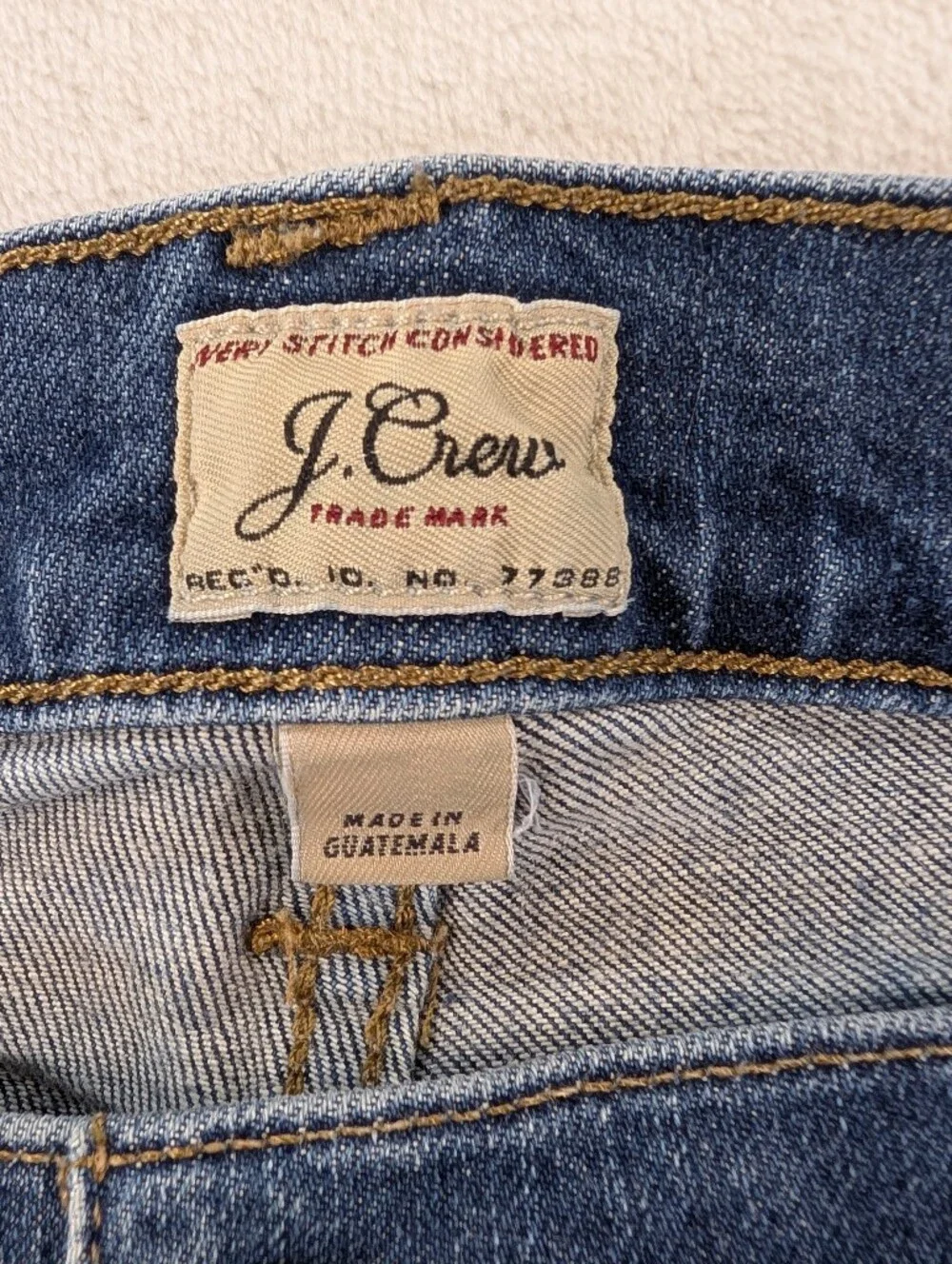 J. Crew 770 Straight Fit Blue Denim Jeans Mens Size 36x32 Classic Casual Pants